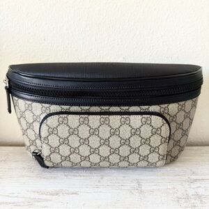 New Gucci GG Supreme Monogram Large mens belt bag, belt size 90cm